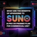 What are the benefits of upgrading to a suno ai Pro or Premier plan for commercial use