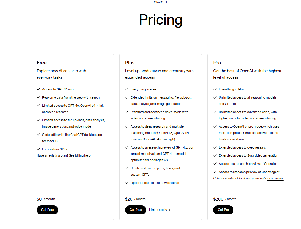 chatgpt pricing chatgpt pricing
