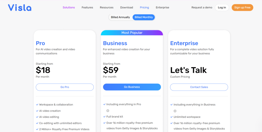 Visla Pricing Visla Pricing