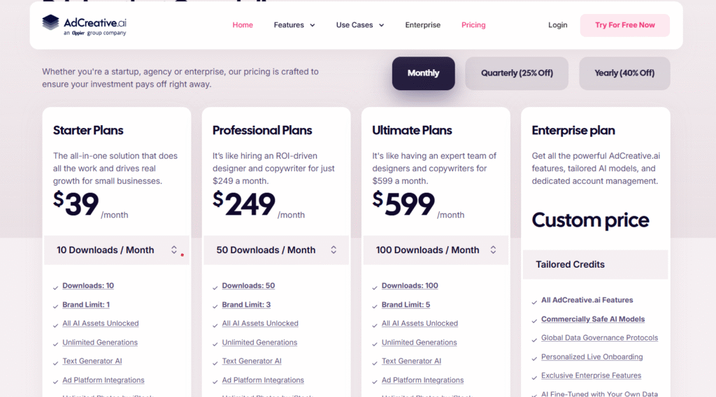 AdCreative Pricing AdCreative Pricing