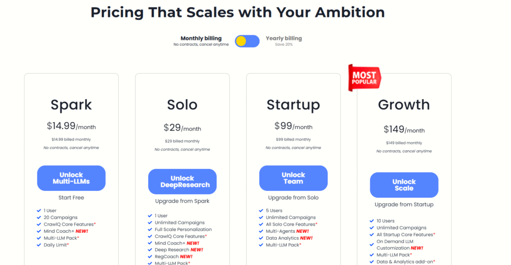 CrawlQ Pricing CrawlQ Pricing