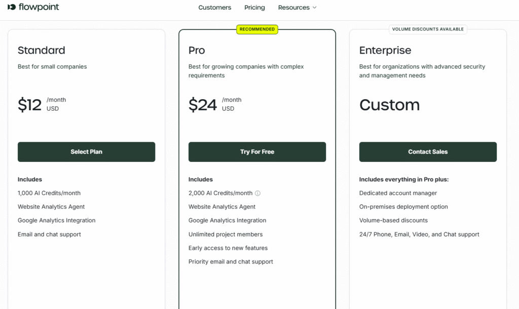 Flowpoint ai Pricing Flowpoint ai Pricing