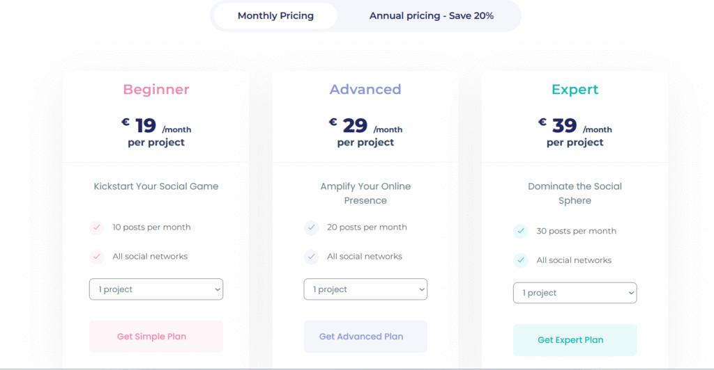Postus Pricing Postus Pricing