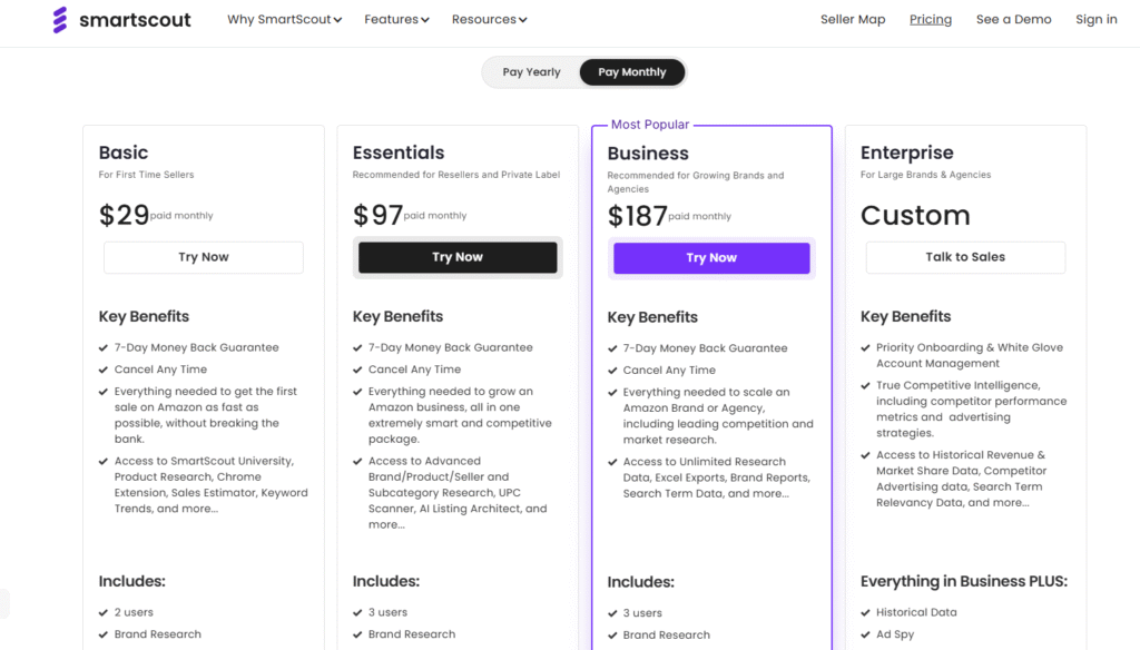 SmartScout Pricing SmartScout Pricing