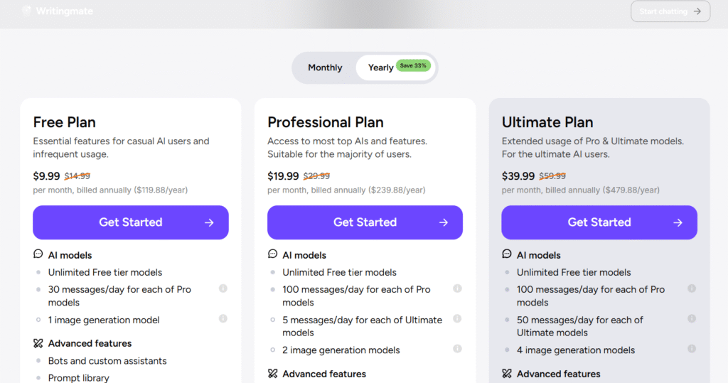 Writingmate Pricing Writingmate Pricing